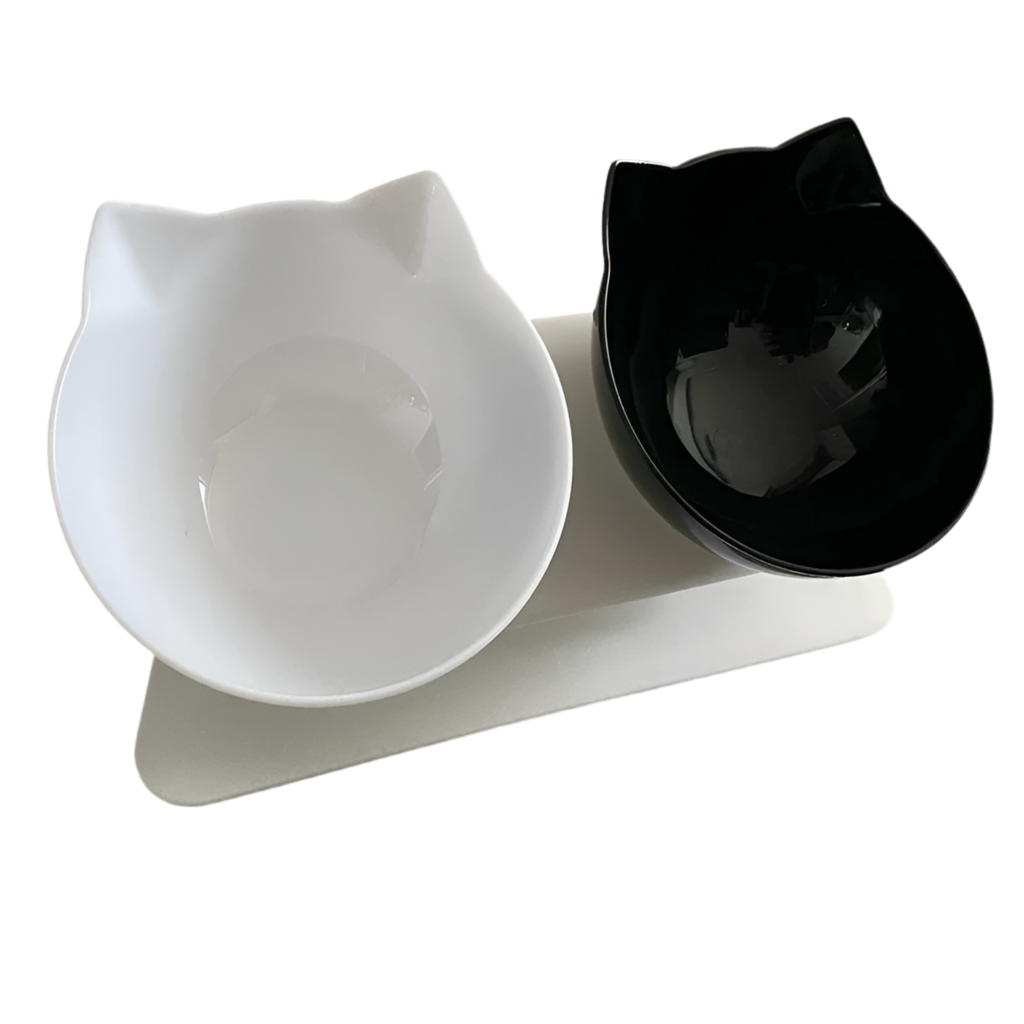 Stand with non-slip bowls for cats and dogs