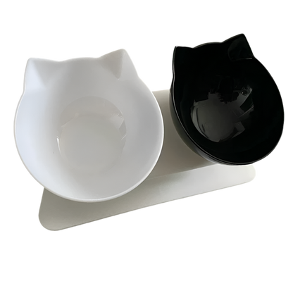 Stand with non-slip bowls for cats and dogs