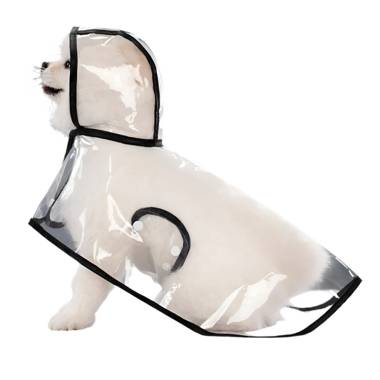 Dog Raincoat, Waterproof, Hooded, for Small and Medium Dogs, Transparent Cape