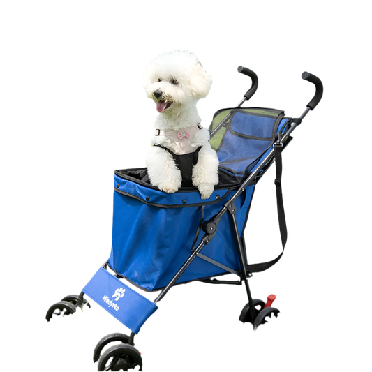 Dog and cat stroller, foldable, waterproof, 4 wheels, travel carrier