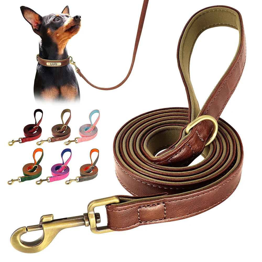 5ft Leather Leash, Durable, for Walking and Training Dogs