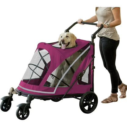 Pet Cart Without Lock, With Double Entry, Easy Entry/Exit For Dogs And Cats