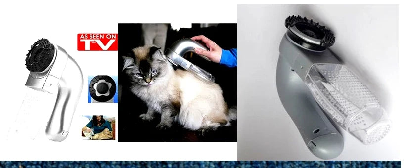 Electronic pet groomer, hair vacuum cleaner, portable massager for dogs and cats