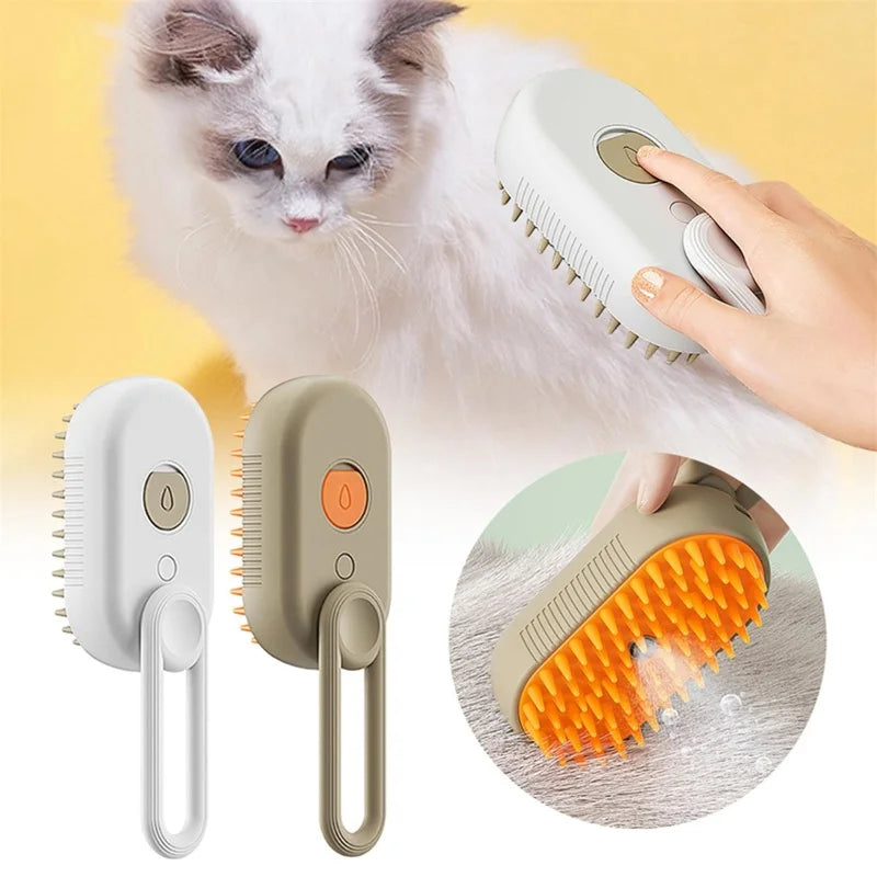 3in1 Electric Cat Brush with Steam Function