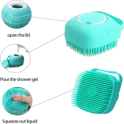 Pet Bath Brush, Soft Silicone, Massager, Cleaning and Grooming Tool