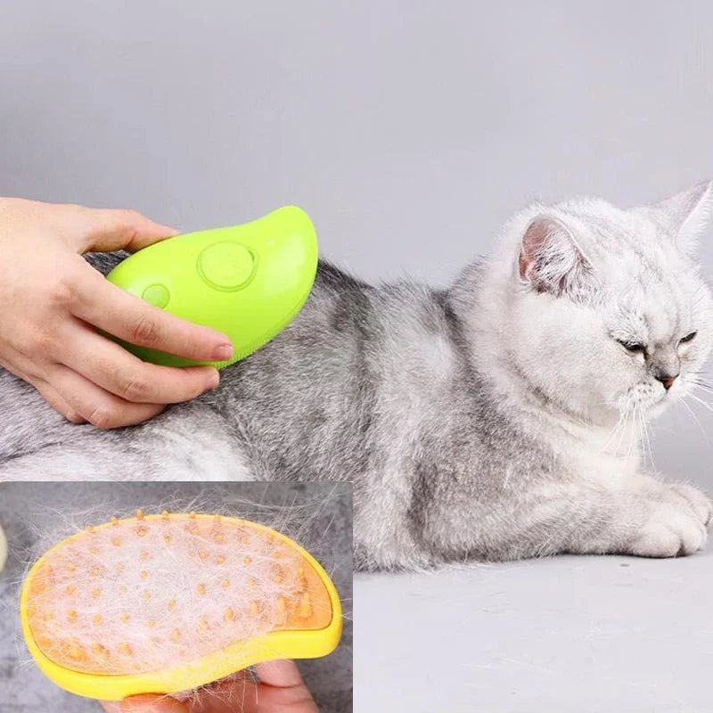 Electric cat brush with water, silicone