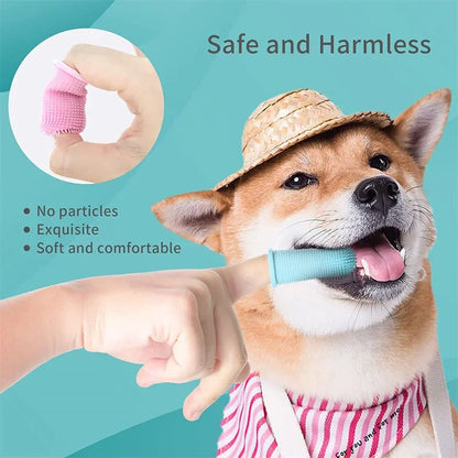 Super soft silicone dog toothbrush for cleaning and odor neutralization